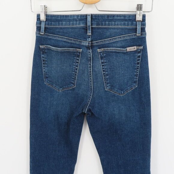 Joes Women 26 High Rise Boot Cut Blue Denim Jeans Raw Hem Cotton Blend Pockets - Picture 5 of 10